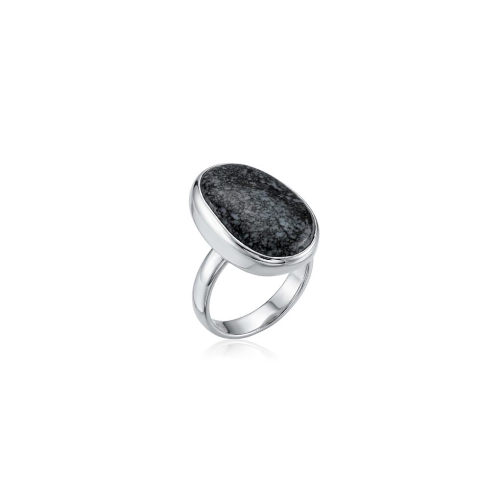 Sterling Silver Statement Ring Featuring Large Oval Turquoise Stone