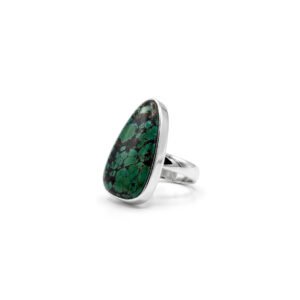 Sterling Silver Statement Ring Featuring Large Oval Turquoise Stone