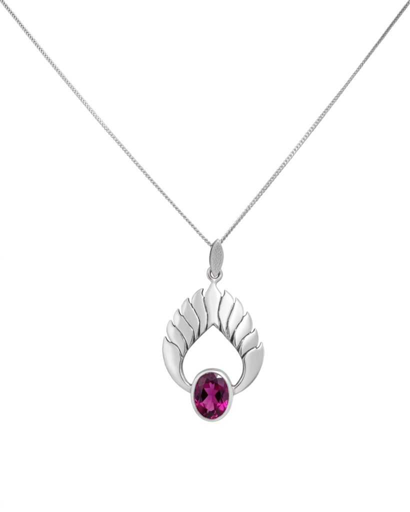 Handcrafted Silver Abstract Heart Pendant – Sleek Minimalist Romantic Gift