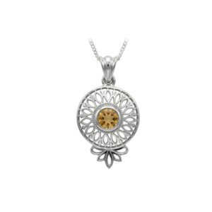 Artisan Crafted Sterling Silver Filigree Pomegranate Pendant