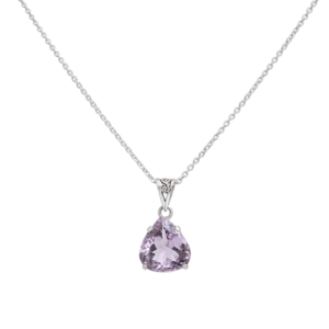 Swiss Blue Topaz Teardrop Necklace in 925 Silver – Artisan Scrollwork Design