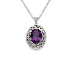 Artisan Crafted Silver Pendent with Amethyst