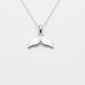 Polished Silver Mermaid Tail Minimalist Pendant